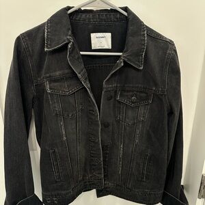 Black denim jacket
